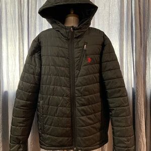 U.S. Polo Association Puffer Jacket with Hood